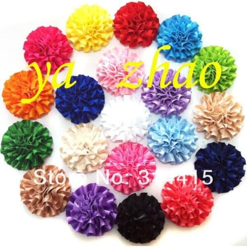 Trail order, 2" ribbon flower, hair flower, 80pcs/lot, mix 20colors, free shipping