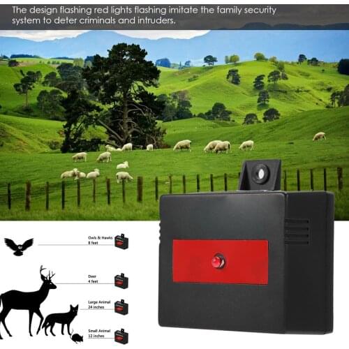 Waterproof Solar Powered Animal Repeller red lights flashing imitate the family security system for Cats Foxes Skunks Raccoons