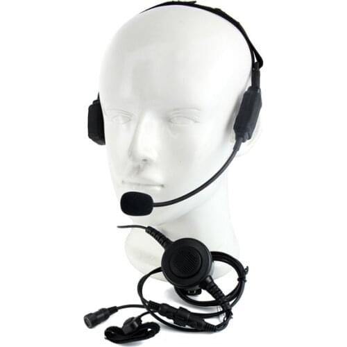 Military Bone Conduction Tactical Headphone Headset With Boom Mic For Motorola GP88 GP300 CP040 Two Way Radio