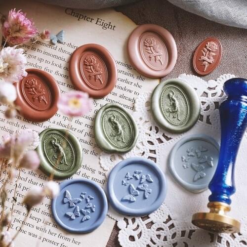 Goddess of Justice Wax Stamp Retro Lacquer Seal 3D Embossed Butterfly Seal Envelope Greeting Card Wax Seal