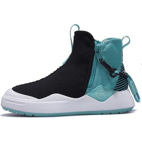 High-top Mesh Color Matching Breathable Stretch Cloth Womens Sneakers Shoes 2019 Ins White Shoes Spring And Summer Shoes