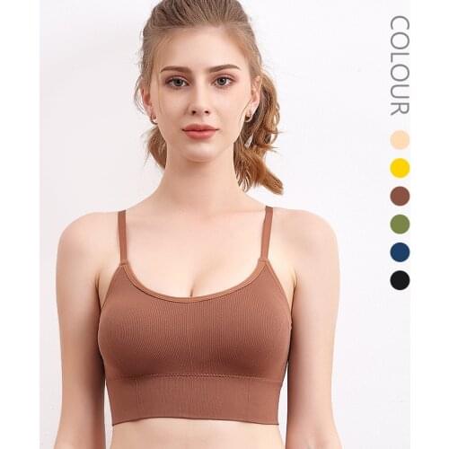 Maidy Womans Sports Bra Seamless Bra Underwear Padded Brassiere Wire Free sexy Bralette women Push Up Bras Plus Size 30-36 A-C