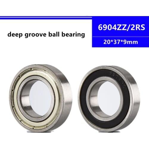 20pcs 6904ZZ 6904-2RS deep groove ball bearing 20x37x9 miniature ball bearing 20*37*9 mm 6904-2Z 6904Z 6904RS 6904