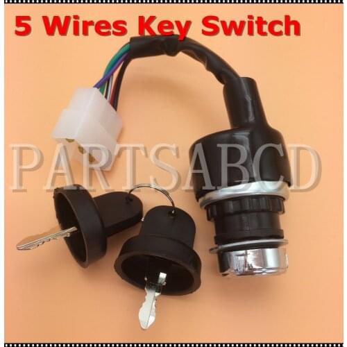 5 Wires Ignition Start Key Switch 50CC 110CC 125CC 150CC 250CC ATV Quad Go Kart Buggy Parts