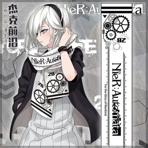 Anime Game NieR:Automata YoRHa NO 2B Theme Cosplay Fashion Winter Cotton Scarf Fashion Men Women Warm Neckerchief Xmas Gift