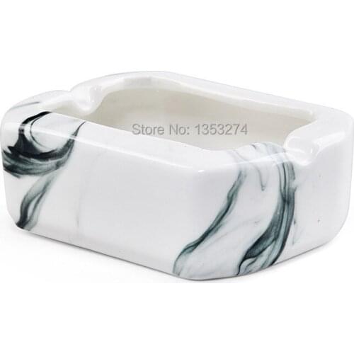 Free shipping! Chinese white Ceramic ink porcelain ashtray for Hotel Home Office Study Room KTV room living room home ashtray