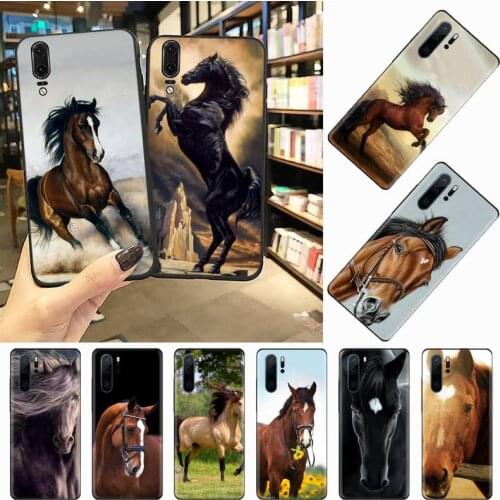 Watercolor Horse Horses phone Case cover Shell For Huawei P9 P10 P20 P30 Pro Lite smart Mate 10 Lite 20 Y5 Y6 Y7 2018 2019