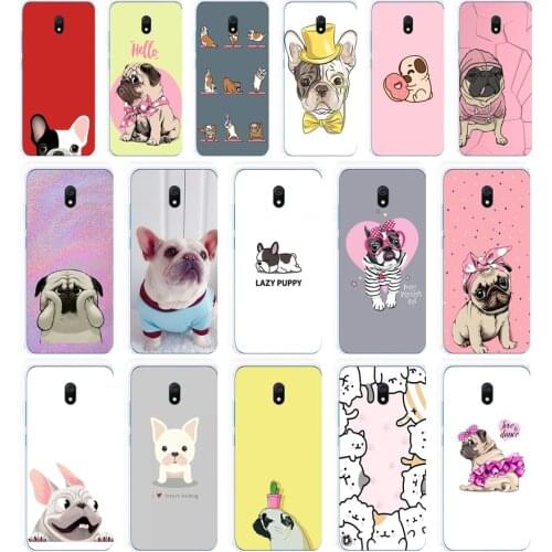 106AA Pug French Bulldog gift Soft Silicone Tpu Cover phone Case for Xiaomi Redmi 8 8A Note 8T 8t Pro