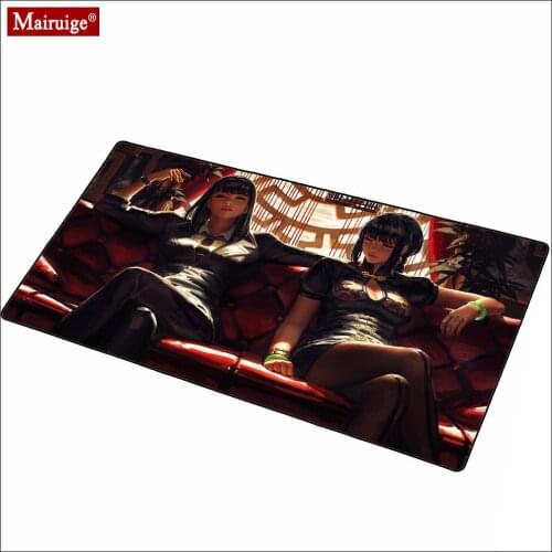 Guweiz Bad Guys Anime Girl Anime Colorful LED Mousepad RGB Glow XXL Mouse Pad 90x40/70x30cm Gamer Desk Mat for Laptop Table Pads