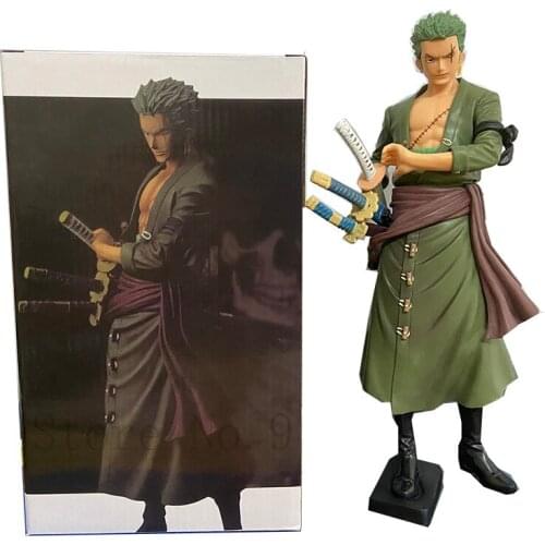 One Piece Figure Roronoa Zoro Action Figure PVC Japanese Anime Vinsmoke Sanji Sitting Mito Toys Kid Gift 28cm