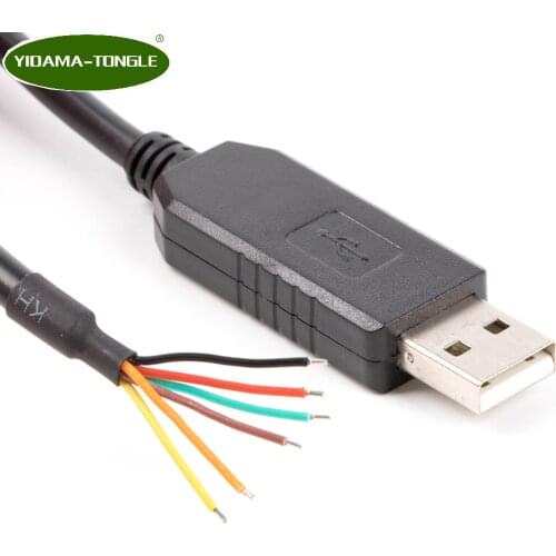 FTDI chip usb to 5v TTL UART serial cable, wire end, 1.5m, TTL-232R-5V-WE compatible
