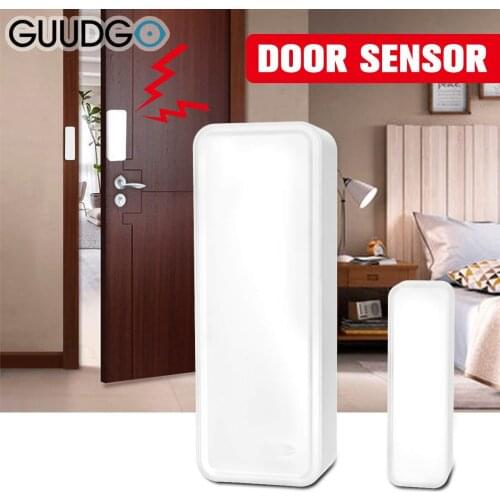 GUUDGO 433MHz Wireless Door Window Door Sensor Detector Magnetic Strip Home Security Detector for Security Alarm Home System