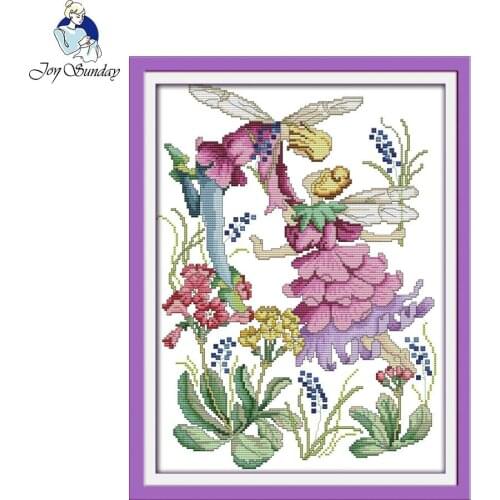 Joy Sunday Kiss of Spirits Cross-stitch Patterns Painting Cross Stitch Set Needlework Embroidery Cross Stitch Kits for Beginners
