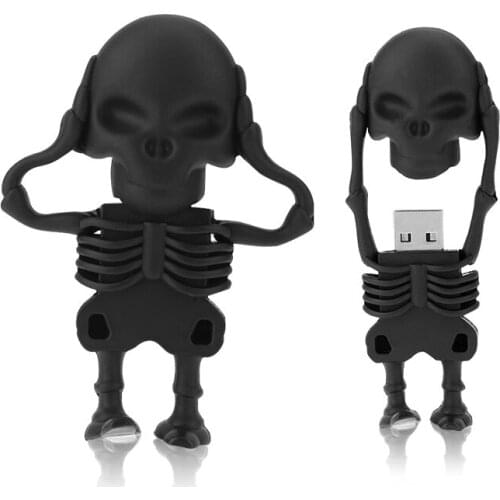 Cool Skull Skeleton headshot Grim Reaper The Death ghost USB Flash drive Real 32GB 16GB 64GB 128gb Zombies memory stick U disk