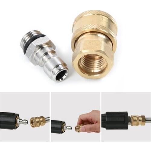 M14 Brass High Pressure Quick Connector Car Washer Adapter Pressure Washer Quick Release Joints Garden Irrigation Accessories