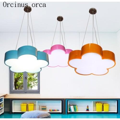Cartoon Creative Flower Chandelier childrens room boys and girls bedroom bedside lamp warm eye led Chandelier free shipping