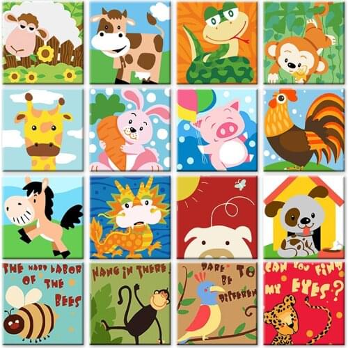 RUOPOTY DIY Painting By Numbers Monkey Animals Kits For Kids Adults Oil Paints on canvas Home Decoration Canvas Painting DIY