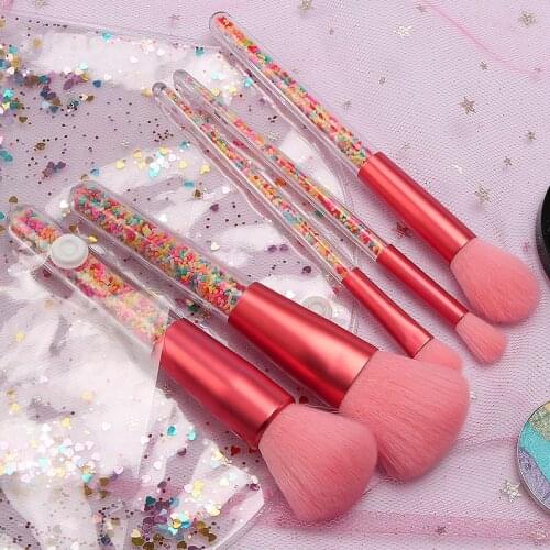 Candy Makeup Brush Set Beauty Tools Transparent Makeup Brush Granular Crystal Handle Makeup Brush Eyeshadow Brush