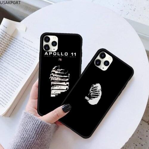 Apollo 11 Footprint DIY phone Case cover Shell Rubber for iPhone 11 pro XS MAX 8 7 6 6S Plus X 5S SE 2020 XR case