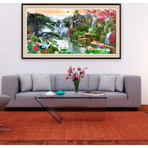 DIY Welcome Pine Diamond Embroidery Tree Full Square Round Red-crowned Crane Diamond Painting Scenery Cross Stitch Home Decor