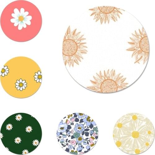 58mm nature flowers spring cute floral aesthetic Icons Pins Badge Decoration Brooches Metal Badges For Backpack Decoration