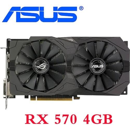ASUS RX 570 4GB Graphics Cards 256Bit GDDR5 Video Card for AMD RX 500 series VGA Cards RX570 4GB Used DisplayPort HDMI DVI 580