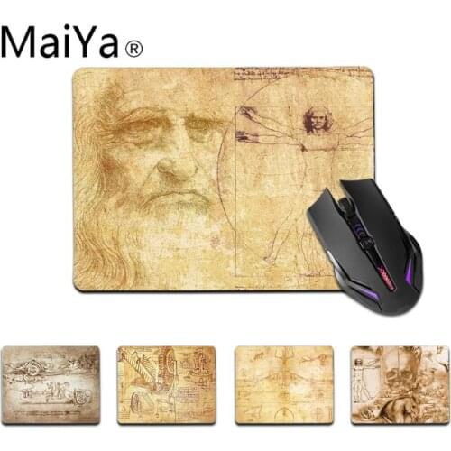 Maiya Top Quality Leonardo da Vinci Art Laptop Gaming Mice Mousepad Top Selling Wholesale Gaming Pad mouse