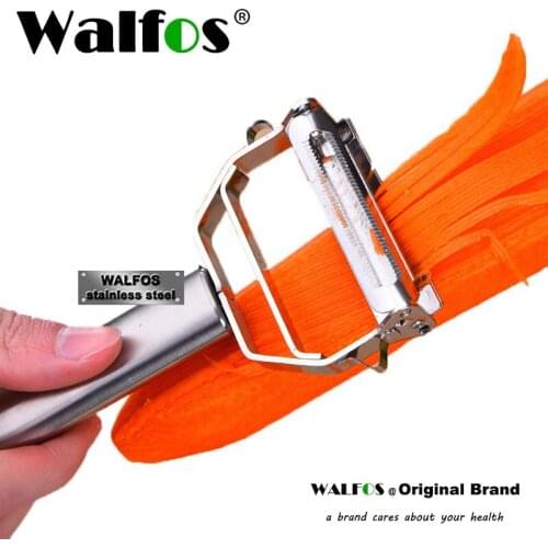 WALFOS 304 Stainless Steel Multi-Purpose Peeler & Julienne Cutter Julienne Cutter Potato Peeler Carrot Kitchen Grater Tool