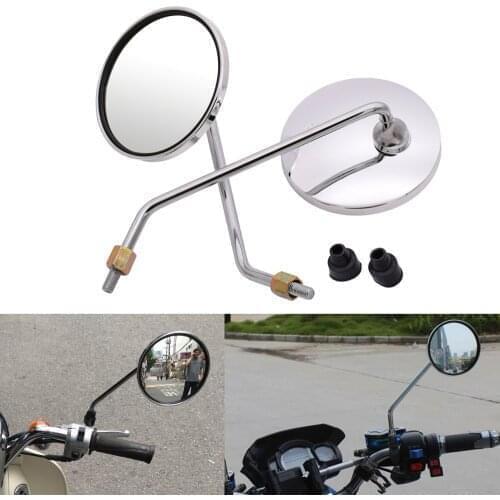 Motorcycle Back View Mirror 4.3 Inch Chrome Round Rearview Mirrors For Yamaha XMAX300 x max 125 250 400 300 VMAX v max XJR1300