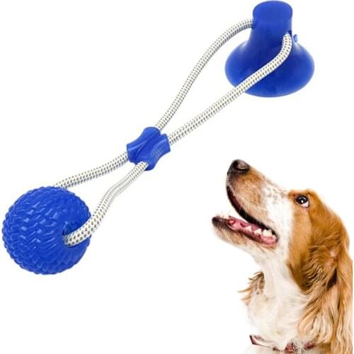 Dog Chew Toy Anti-Bite Rubber Suction Pet Ball Toy Teeth Cleaning Toy For Puppy