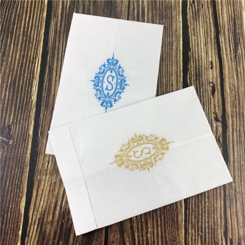 12 PCS Fashion Guest Towels (Letter-S) Monogrammed Tea Towel 14X22-inch Cleaning Cloth Guest Hand Dish Kitchen Bathroom Towel