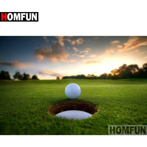 HOMFUN Full Square/Round Drill 5D DIY Diamond Painting "Golf scenery" Embroidery Cross Stitch 5D Home Decor A15695