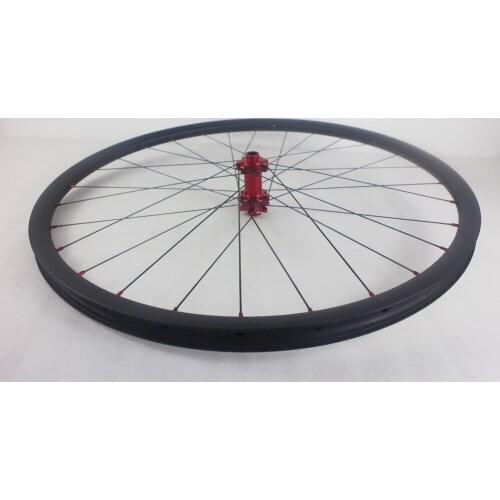 Asymmetric 28mm wide 25mm deep 29er 28H XC AM front wheel Offset mountain bike carbon wheel Tubeless ready M42 Through axle hub
