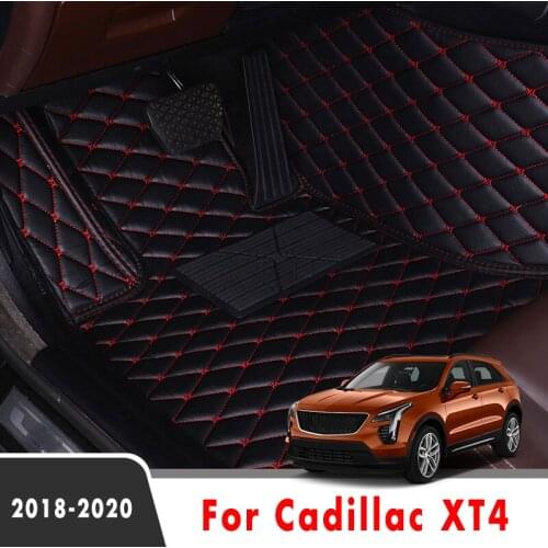 Car Floor Mats For Cadillac XT4 2020 2019 2018 Styling Custom Waterproof Decoration Leather Carpet Interior Accessories Foot Pad