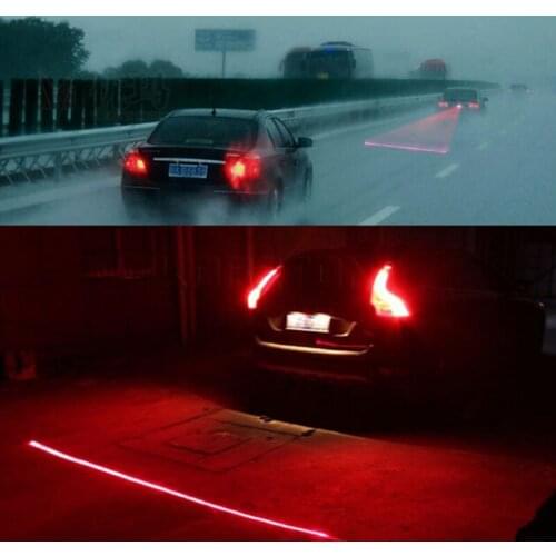 Anti Collision Rear-end Car & Motorcycles Laser Tail Fog Light Auto Brake Parking Lamp Rearing Warning Light Car Styling