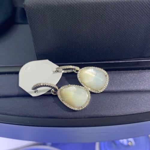 Brand 1:1Luxury Sun Flower Earrings Gold Color Cubic Zirconia Star Gear Asymmetry Earring Set Fashion Women Jewelry Gift