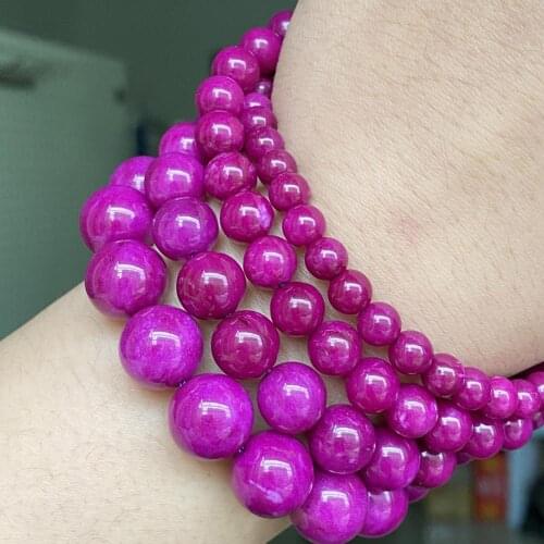 Natural Stone Purple Sugilite Jades Beads Round Loose Spacer Beads For Jewelry Making Diy Bracelet Necklace Charm 6 8 10 12mm