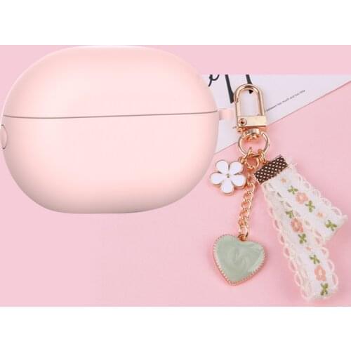 For Huawei Freebuds Pro case luxury Lace flower keychain silicone Earphone cover fundas For Huawei FreeBuds PRO 4 Pro Case