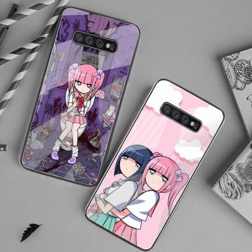 Kawai Anime Menhera and Yumekawa Phone Case Tempered Glass For Samsung S20 Plus S7 S8 S9 S10 Plus Note 8 9 10 Plus