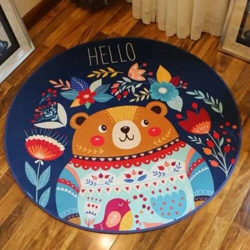 Playmate children round cushion Floor Carpet Rugs Mat Boys Girls Crawling Blanket Soft Carpet Climbing Pad 100CM