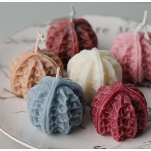 Walnut Candle Mould Silicone Mold Soap Molds Gypsum Chocolate Scented Candle Molds Cake Mould Clay Resin Silicone