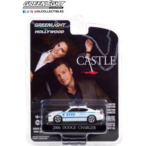 Greenlight 1:64 2006 Dodge charger NYPD Collection Metal Die-cast Simulation Model Cars Toys