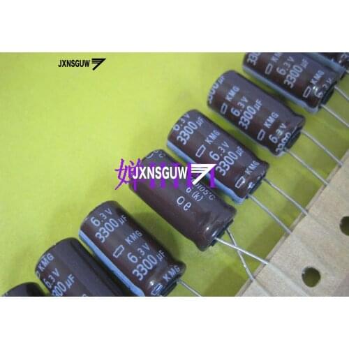 20PCS NIPPON KMG 6.3V3300UF 10X20MM NCC long life electrolytic capacitor 3300UF/6.3V CHEMI-CON 105 degrees 3300uF 6.3V