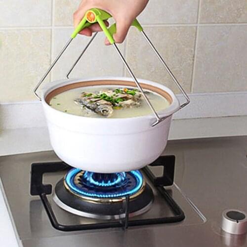 Life utility stainless steel bowl clip taken anti heatdishes bowl clamp lifting device disk folder creative kitchen cooking tool