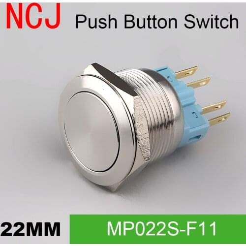 NCJ 22mm Metal Push Button Switch IP67 Maintained Alternate Latching & self-reset Momentary Reset