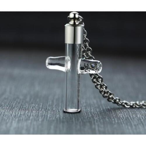 Stainless Steel Kay Jewelers Sets Necklace Pendant Glass Cross Four Way Crucifix Cross Plated Ashes Box Necklace Can Hold Ashes