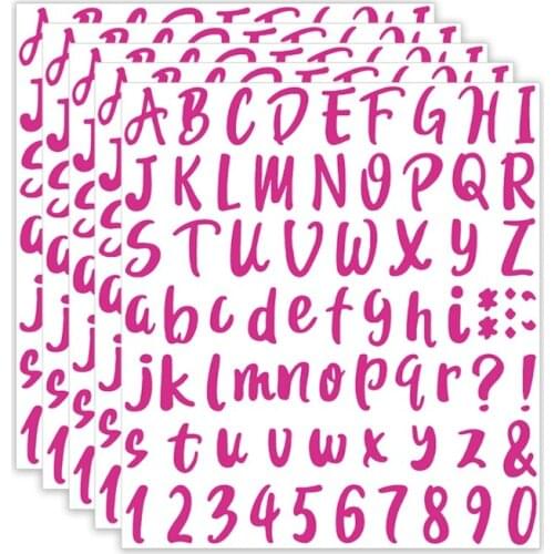 5 Sheets Small Self-Adhesive Vinyl Stickers Letters Number Sticker for School Classroom Floor Desk Wall Art Product
