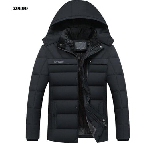 New Winter Jacket Men Hooded Winter Coat Men Thick Warm Mens Winter Jacket Outwear Jaqueta Masculina