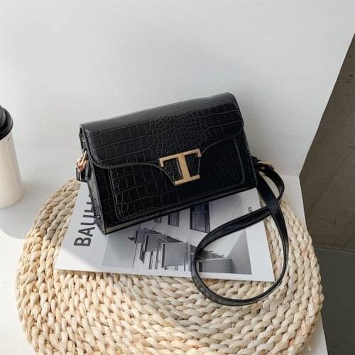 2020 new womens shoulder bag square pattern ladies messenger bag girl handbag business document bag discount letter T buckle