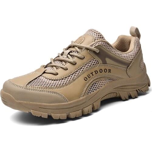 New Outdoor Men Hiking Shoes Waterproof Breathable Tactical Combat Army Boots Desert Training Sneakers Anti-Slip Trekking Shoes